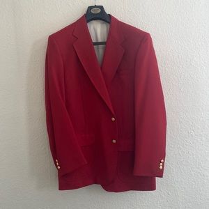 COPY - Red Stanford suit jacket.